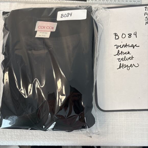 80's Black Velvet Blazer Goth Dark Academia Cos Cob S - Picture 15 of 15